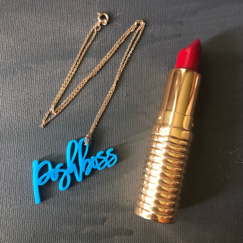 POSH BOSS - Necklace handmade In Acrylic Blue